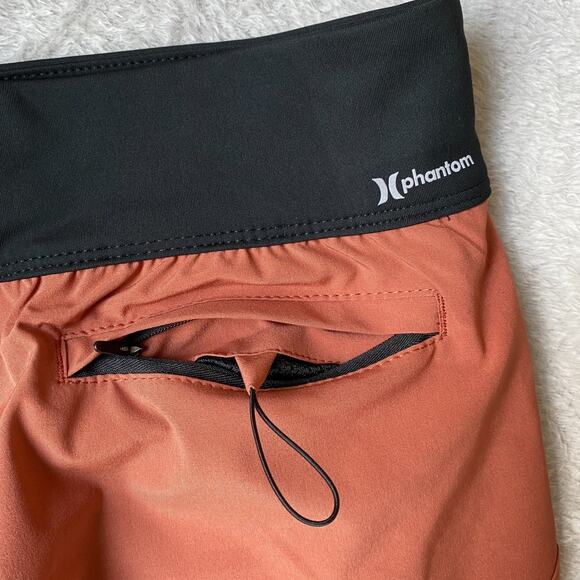 Hurley Phantom Board Shorts Women Size S Two Tone Rust and Black Beach NWT - Picture 4 of 7